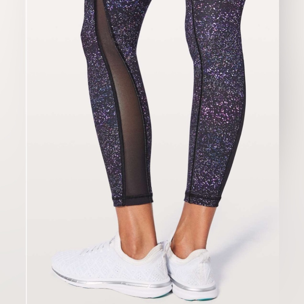Lululemon Train Times 7/8 Pant 25" Crystalline Multi / Black size 6 - Picture 3 of 9